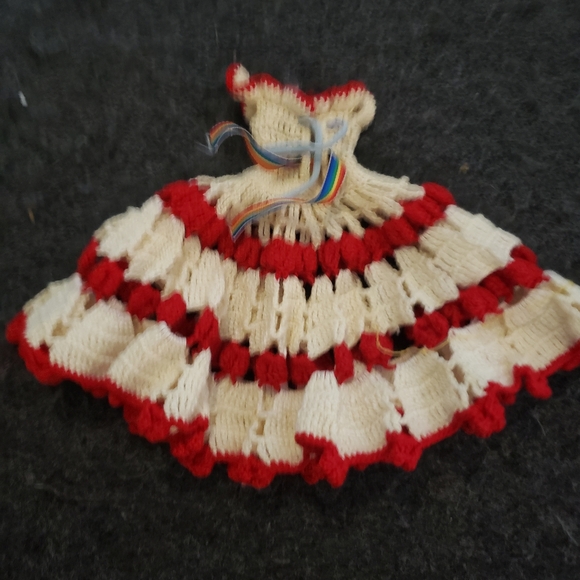 Vintage Handmade Crochet 1970's Barbie Dress - Picture 2 of 4